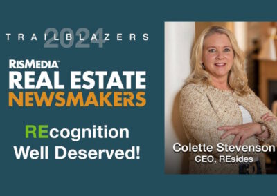 REsides CEO Colette Stevenson Named RISMedia REal Estate Newsmaker for Second Consecutive Year